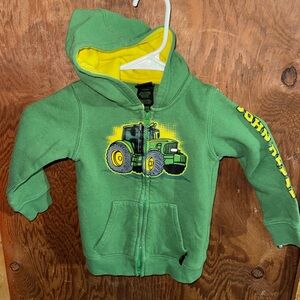 John Deere Kids Green Hoodie with Tractor Print kids 24moths